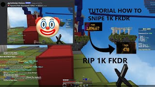 how to snipe a 1k fkdr in hypixel bedwars [upl. by Aubin]