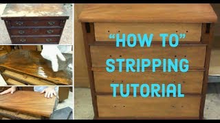 DIY Furniture Refinishing  How To Strip Wood Furniture [upl. by Netsud121]