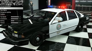 GTA 5  DLC Vehicle Customization  Declasse Impaler SZ Cruiser Chevy Caprice Police Car [upl. by Flodnar]