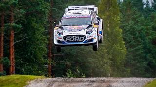 Best of WRC Rally Finland 2024  Crashes Action and Raw Sound [upl. by Elleahcim]