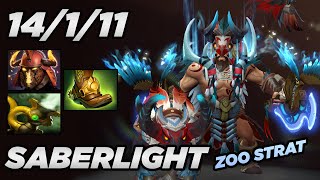 Saberlight Beastmaster Offlane  Zoo Strat 20mins GG  Dota 2 Gameplay [upl. by Magel]