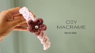 DIY MACRAME  Serre tête headband pour petite fille [upl. by Mcdade]