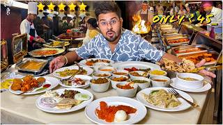 Trying UNLIMITED Luxury Food Buffet  Street Food India  Best Veg Food [upl. by Marice]