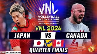 VNL LIVE │ JAPAN vs CANADA Live Score │ QUARTERFINALS │ VNL 2024 FIVB VOLLEYBALL NATIONS LEAGUE [upl. by Nireves809]