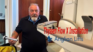 Thyssen Flow X curved stairlift installation [upl. by Oicirtap]