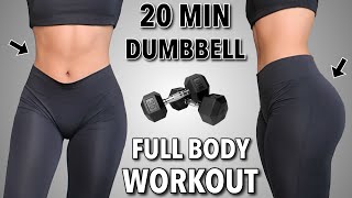 20 Minute Full Body Dumbbell Workout NO REPEAT Strength amp Conditioning  DAY 1 [upl. by Lemieux]