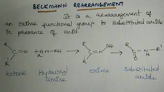 Beckmann rearrangement [upl. by Brosine]