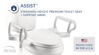 Installation ASSIST™ Standard Height Premium Toilet Seat  Support Arms [upl. by Evelc]