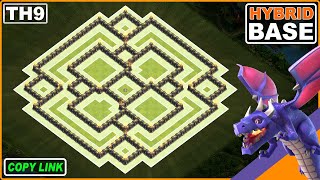 NEW TH9 HYBRIDTROPHY Base 2024 COPY LINK  Town Hall 9 TH9 Base Design – Clash of Clans [upl. by Boff]