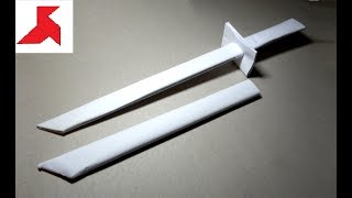 DIY  How to make the SAMURAI SWORD with a scabbard from A4 paper [upl. by Emmerich]