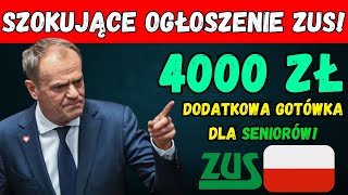 Niewiarygodne Ujawniono dodatkową płatność w wysokości 4000 zł Już w najbliższych tygodniach [upl. by Terence277]