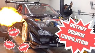 BEST ROTARY MAZDA ENGINE SOUND COMPILATION 2022  RX7  RX8  727B 4 Rotors Racing Car and more [upl. by Ellinej]