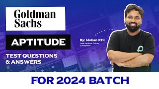 Goldman Sachs Aptitude Test Questions and Answers 2023  2024 [upl. by Slayton882]