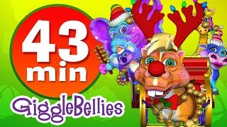 Jingle Bells  Christmas Songs  Plus Lots More Childrens Songs  43 Mins from GiggleBellies [upl. by Suolekcin]