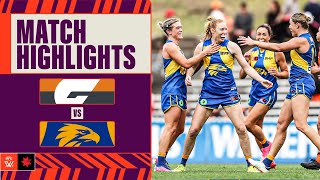 GWS v West Coast  Week Five 2024  AFLW [upl. by Tniassuot]