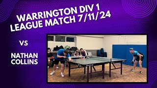 Neil Myatt vs Nathan Collins  Warrington Div 1 League Match  71124 [upl. by Anigue370]