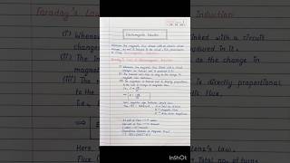 Electromagnetic Induction Notes  Class 12  Physics  NEET  CBSE  HSC neet class12notes [upl. by Malory]