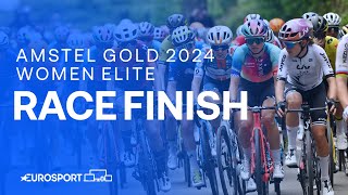 WHAT A STEAL 😱  Amstel Gold 2024 Womens Race Finish  Eurosport Cycling [upl. by Adnohsat]