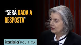 CÁRMEN LÚCIA DIZ QUE JUSTIÇA DARÁ RESPOSTA A TARCÍSIO APÓS DENÚNCIAS FEITAS POR BOULOS [upl. by Fessuoy]