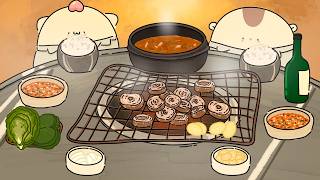 면접본 날 비까지 지친 몸 이끌고 막창 애니먹방  animation mukbang  MAKCHANG [upl. by Htebazile]