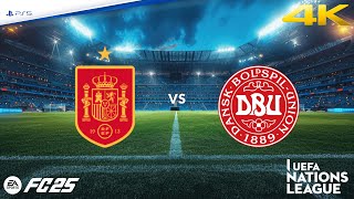 Denmark vs Spain  UEFA Nations League  EA FC 25  PS5™ 4K HD [upl. by Hibben]