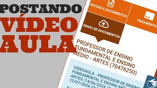 POSTANDO VÍDEO AULA NA VUNESP [upl. by Xxam]