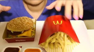 ASMR Big Mac amp Fries Mukbang [upl. by Dichy]