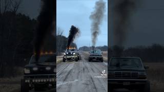 73 Powerstroke Rolling Coal automobile dieselengine truck dieseltruck diesel [upl. by Inwat]