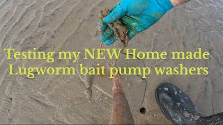 Testing my new home made Lugworm pump washersBait pumping for lugworm [upl. by Amorita]