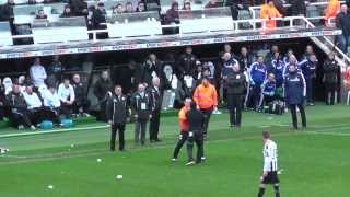 Newcastle Fan Throws His Season Ticket  Alan Pardew V Sunderland 1st Feb 2014 [upl. by Beuthel]