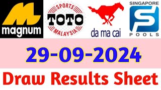 29092024 Today 4D Results Magnum Toto KudaDamacai  4d Result Today  Today 4d Result Live [upl. by Jobi]