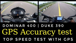 Dominar 400 top speed test with gps  COMPARING WITH DUKE 390 [upl. by Christyna594]