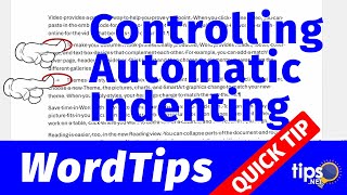 Controlling Automatic Indenting [upl. by Richardo307]