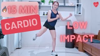 15 MIN CARDIO LOW IMPACT WORKOUT [upl. by Thesda]