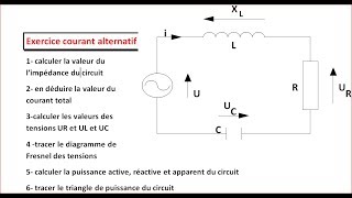 exercice courant alternatif  circuit RLC série darija [upl. by Alicsirp]