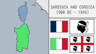 Sardinia and Corsica Every Year 900 BC  1945 [upl. by Nitsua]