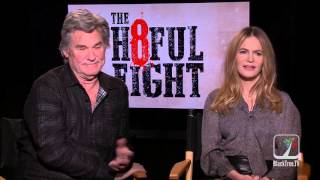 THE HATEFUL 8 Interview w Kurt Russell and Jennifer Jason Leigh [upl. by Tobe]