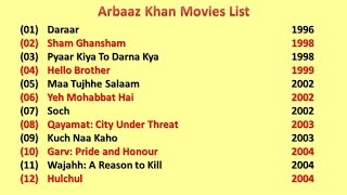 Arbaaz Khan Movies List [upl. by Zarah]