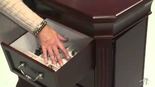 Transitional Louis Philippe Jewelry Armoire  Cherry  Product Review Video [upl. by Attolrahc807]