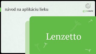 Lenzetto – návod na aplikáciu lieku [upl. by Joung]