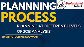 Planning Process  Planning at different levels of Job Analysis  HR Organization behavior [upl. by Timmy]