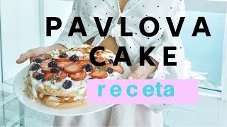 Pavlova Cake Receta l Paola Rendon [upl. by Nylehtak]