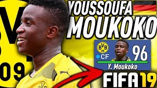 YOUSSOUFA MOUKOKO IN FIFA 19 CAREER MODE FIFA 19 Growth Test [upl. by Ikkim]