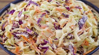 Coleslaw Recipe  How to Make Coleslaw Salad [upl. by Reinertson]