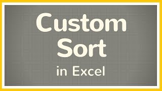 How to Custom Sort in Excel  Tutorial [upl. by Artimid]