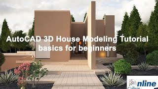 AutoCAD 3D House Modeling Tutorial basics for beginners [upl. by Vivianne]