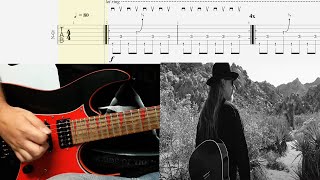 Jerry Cantrell  Atone Guitar Main Riff In Standard Tuning With Tabs [upl. by Melisent]