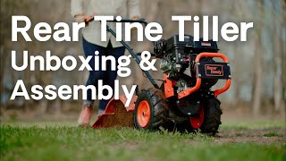 SuperHandy Rear Tine Tiller  Unboxing amp Assembly [upl. by Anilahs]