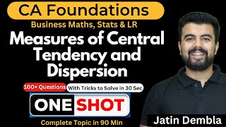 Measures of Central Tendency and Dispersion Complete RevisionShot With Tricks  CA Foundation Stats [upl. by Teleya]