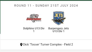 U13 Div 1 Redcliffe Dolphins vs U13 Div 1 Burpengary jets [upl. by Odranar846]